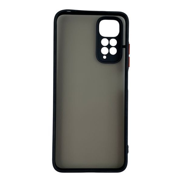 Чехол для телефона Xiaomi Redmi Note 11 4G с 3D принтом паттерн леопард пятна с высокими бортами черный 0059358 фото