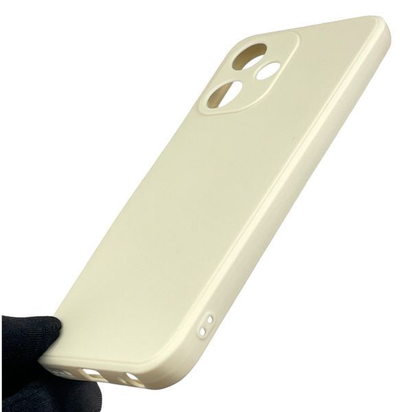Чехол для Infinix Hot 30 Play с квадратными гранями с защитой камеры на инфиникс хот 30 плей бежевый 0012357 фото