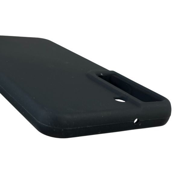 Чохол для Samsung Galaxy S22 (SM-S901B) силіконовий з мікрофіброю нековзний на самсунг с22 чорний 0032180 фото