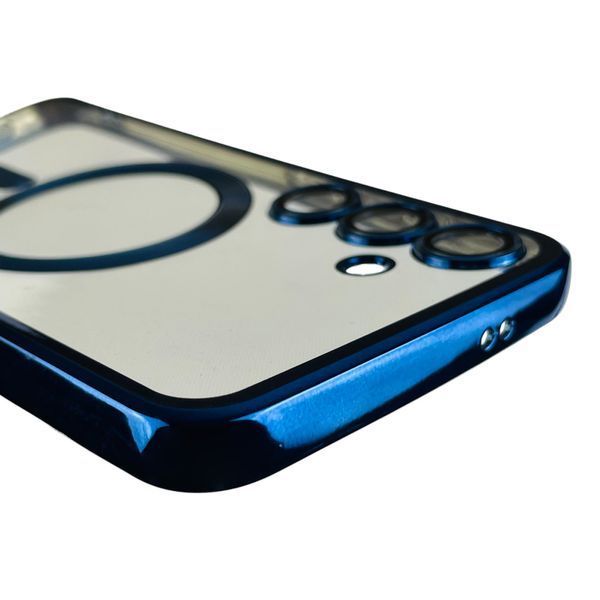 Чохол для Samsung Galaxy S24 Plus (SM-S926B) з лінзамі для камери з магнітом магсейф на самсунг с24 плюс синій 0002808 фото