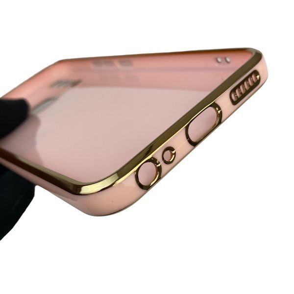 Чехол для Vivo Y11 с кольцом-подставкой с золотой окантовкой на виво у11 пудровый gs1 0020737 фото
