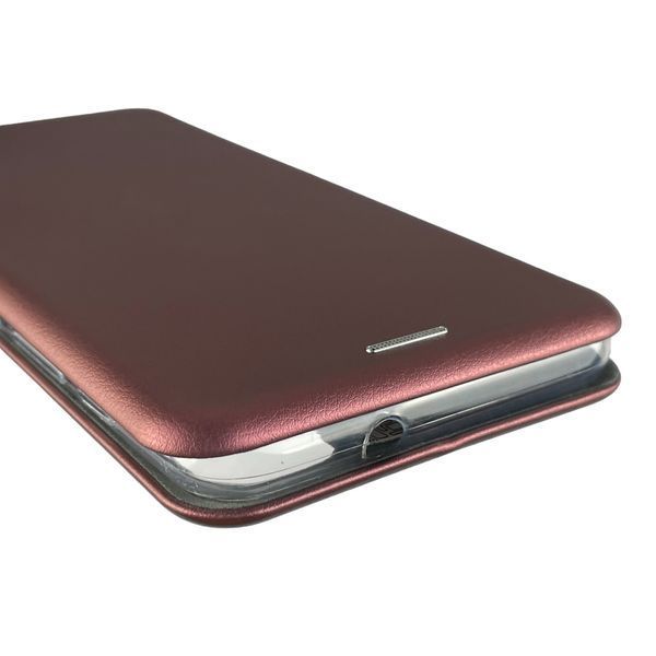 Чохол-книжка для Motorola Moto E20 із підставкою на моторола е20 бордова 0000796 фото