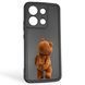 Чохол силіконовий оригінальний Soft Touch з 3D принтом кумедний тед ведмідик для Xiaomi Redmi Note 13 4G чорний (Повний захист камери) 0049030 фото 1