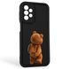 Чехол силиконовый Soft Touch с 3D принтом смешного теда мишки для Samsung Galaxy A23 5G черный (Полная защита камеры) 0049188 фото 1