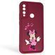 Чехол силиконовый Soft Touch с 3D принтом волшебной минни маус для Huawei P Smart Z бордовый (Полная защита камеры) 0050219 фото 1