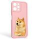 Чехол силиконовый оригинальный Soft Touch с 3D принтом мема сибу для Xiaomi Redmi 12 розовый (Полная защита камеры) 0047744 фото 1