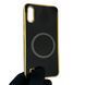 Чехол для Samsung Galaxy M10 SM-M105F с кольцом MagSafe с золотой окантовкой на самсунг м10 черный gs1 0021551 фото 1