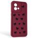 Чохол силіконовий Soft Touch з 3D принтом для Motorola Moto G84 (PAYM0011RS) бордовий (Повний захист камери) 0044384 фото 1