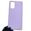 Чохол для Samsung Galaxy Note 20 (SM-N9810) силіконовий з мікрофіброю нековзний на самсунг нот 20 бузковий