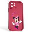 Чохол силіконовий оригінальний Soft Touch з 3D принтом чарівна мінні маус для Apple iPhone 12 бордовий (Повний захист камери)