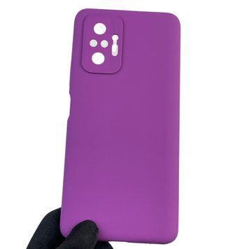 Чехол для Xiaomi Redmi Note 10 Pro 4G силиконовый с микрофиброй на сяоми редми нот 10 про 4г фиолетовый 0032637 фото
