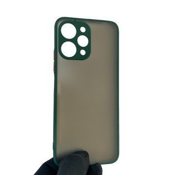 Чехол для телефона Xiaomi Redmi 12 4G с высокими бортами с защитой камеры на сяоми редми 12 темно-зеленый 0026205 фото