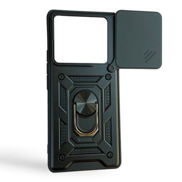 Чохол із шторкою камери для Infinix Note 40 Pro чорний (протиударний, кільце в авто) 0062483 фото
