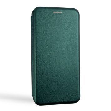 Чехол-книжка для Samsung Galaxy A8 2018 темно-зеленая (магнитная застёжка, карман для карты) 0073815 фото