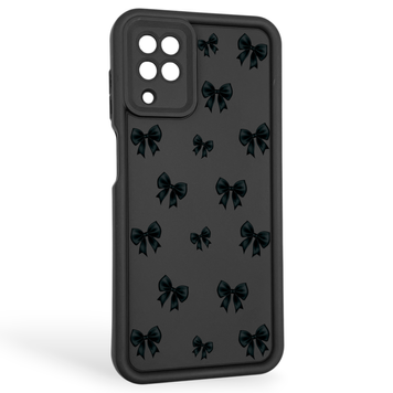 Чехол силиконовый Soft Touch с 3D принтом для Samsung Galaxy M12 (SM-M127F) черный (Полная защита камеры) 0040406 фото