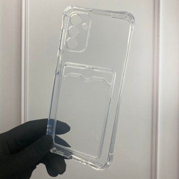 Чохол для Samsung Galaxy A04s SM-A047F з бронь кутами з кишенею для візиток карток k-pop на самсунг а04с прозорий 0000267 фото