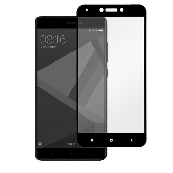 Защитное стекло МАТОВОЕ для телефона Xiaomi Redmi Note 4x противоударное на сяоми редми нот 4х черное 0039098 фото