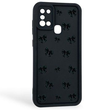Чехол силиконовый Soft Touch с 3D принтом для Samsung Galaxy A21s черный (Полная защита камеры) 0057623 фото
