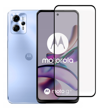 Захисне скло для телефона Motorola Moto G13 (PAWV0015) протиударне повноекранне на моторола г13 чорне 0038203 фото