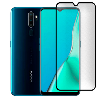 Захисне скло МАТОВЕ для телефона Oppo A9 (2020) протиударне повноекранне на оппо а9 (2020) чорне 0039013 фото