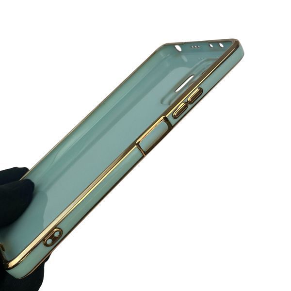 Чехол для Xiaomi Redmi Note 10 Pro 4G с кольцом MagSafe с золотой окантовкой редми нот 10 про бирюзовый gs1 0022601 фото