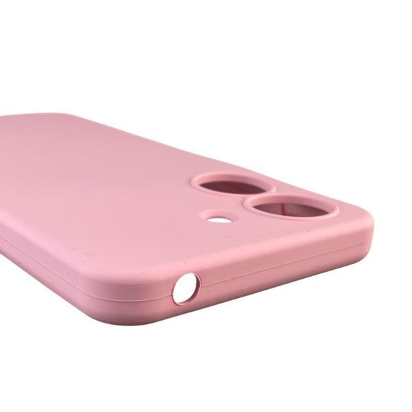 Чехол для Xiaomi POCO C65 силиконовый с микрофиброй нескользящий на сяоми поко с65 розовый 0032464 фото