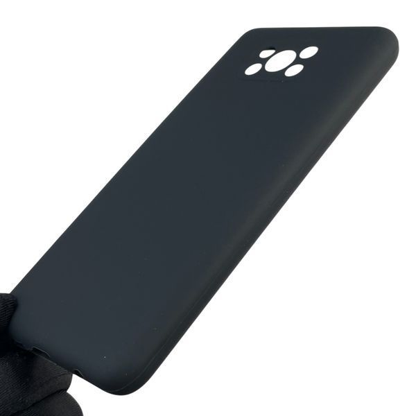 Чехол для Xiaomi Poco X3 Pro силиконовый с микрофиброй нескользящий на сяоми поко х3 про черный 0032529 фото
