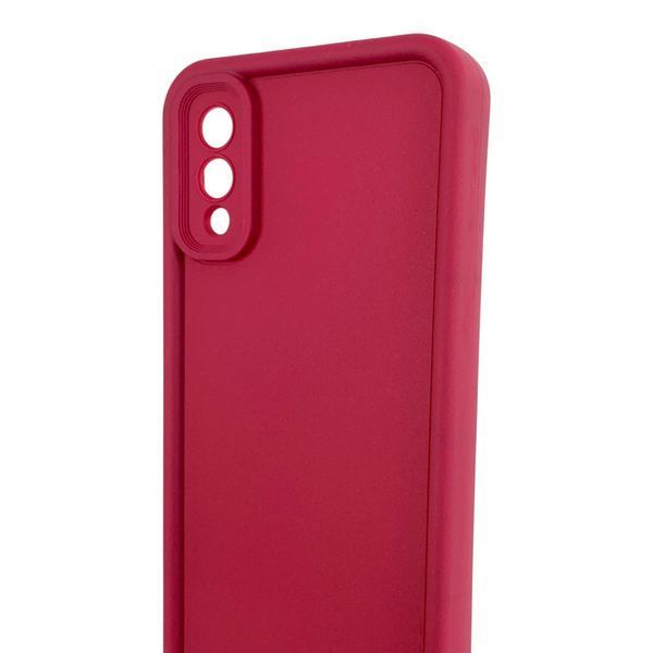 Чехол силиконовый Soft Touch для Samsung Galaxy A02 бордовый (Полная защита камеры) 0053940 фото