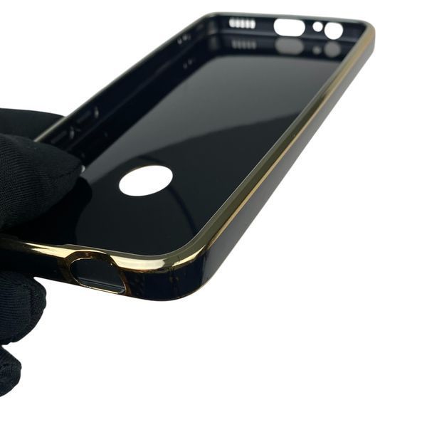 Чехол для Huawei P Smart Z с кольцом-подставкой с золотой окантовкой на хуавей п смарт з черный gs1 0020393 фото