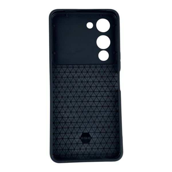 Чохол протиударний для Vivo Y04 4G з магнітною пластиною зі шторкою на камері чорний 0050761 фото