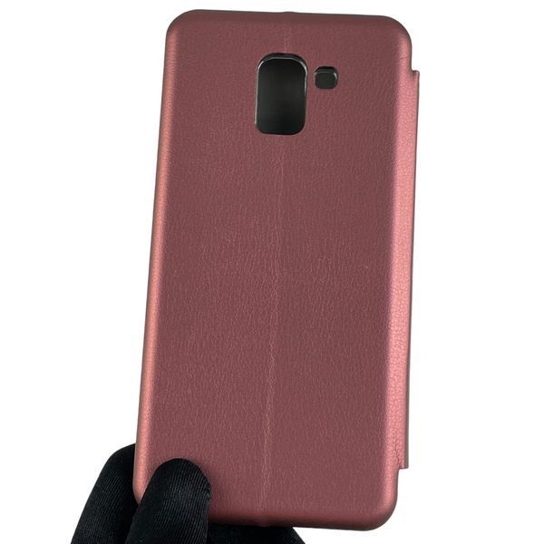 Чехол-книжка для Samsung Galaxy J6 2018 SM-J600 с подставкой на самсунг г6 2018 бордовая gd1 0000521 фото