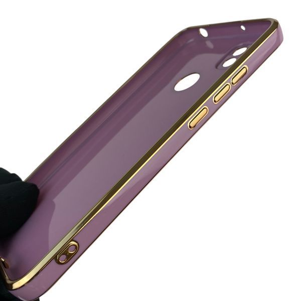 Чехол для Xiaomi Redmi 9C с кольцом-подставкой с золотой окантовкой на редми 9с черничный gs1 0020830 фото