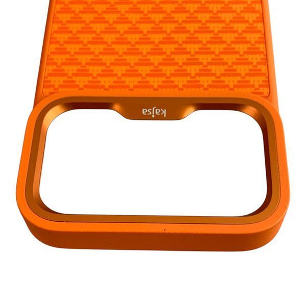 Чохол Kajsa Glamorous Pyramid для iPhone 18 Pro Max помаранчевий Orange Plus (MagSafe, металеве кільце камери, преміум) 0062129 фото