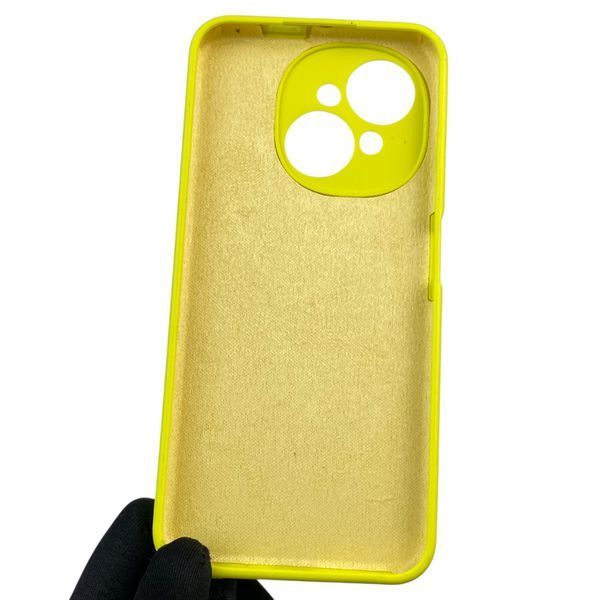 Чохол для Tecno Spark Go 1 (KL4) силіконовий з мікрофіброю нековзний на техно спарк го 1 жовтий 0032283 фото
