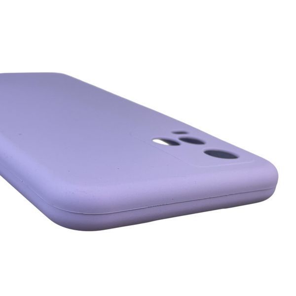 Чохол для Vivo Y21S силіконовий з мікрофіброю нековзний на віво у21с бузковий 0032349 фото