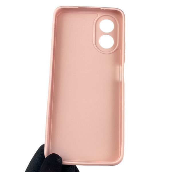 Чохол для OPPO A18 з квадратними гранями із захистом камери на оппо а18 пудровий 0012399 фото