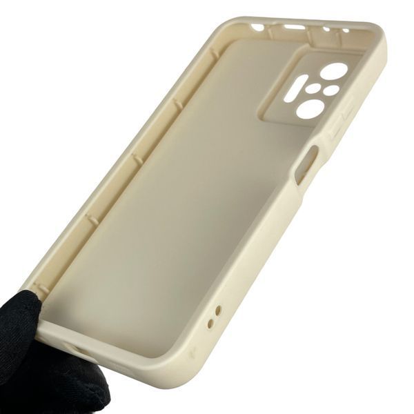 Чохол силіконовий оригінальний Soft Touch з 3D принтом злого кота для Xiaomi Redmi Note 10 Pro молочний (Повний захист камери) 0046785 фото