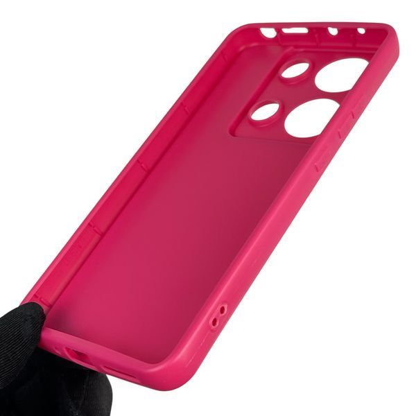 Чохол силіконовий оригінальний Soft Touch з 3D принтом злого кота для Xiaomi Redmi Note 13 Pro 4G малиновий (Повний захист камери) 0046835 фото