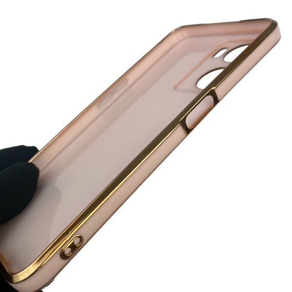 Чехол для OPPO A77s 4G с кольцом-подставкой с золотой окантовкой на оппо а77с пудровый gs1 0020995 фото