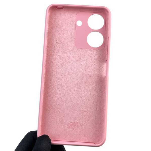Чехол для Xiaomi POCO C65 силиконовый с микрофиброй нескользящий на сяоми поко с65 розовый 0032464 фото