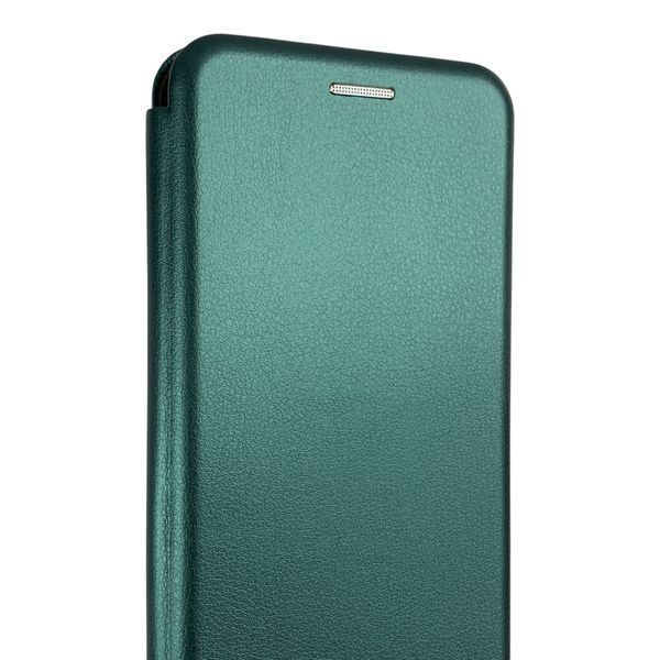 Чехол-книжка для Samsung Galaxy A8 2018 темно-зеленая (магнитная застёжка, карман для карты) 0073815 фото