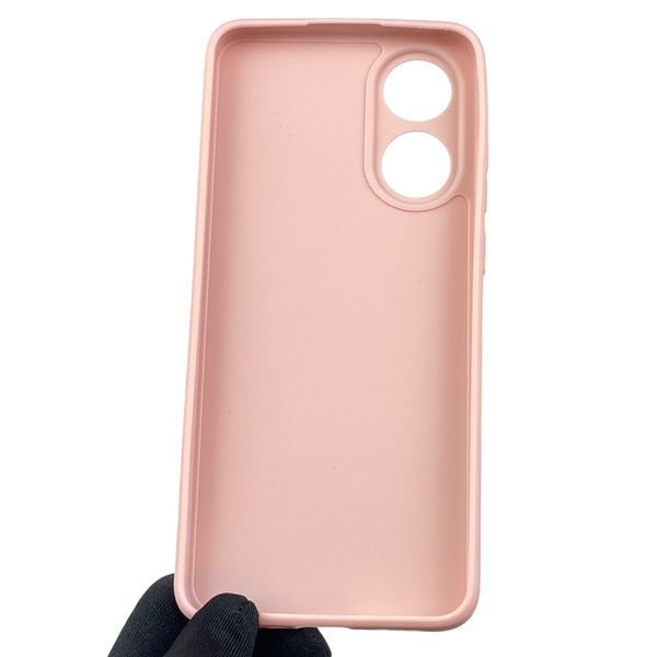Чохол для OPPO A78 4G з квадратними гранями із захистом камери на оппо а78 4г пудровий 0012449 фото
