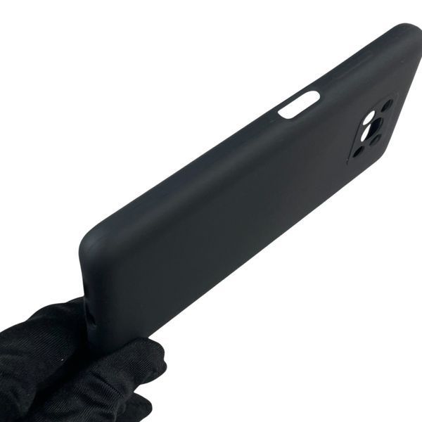 Чехол для Xiaomi Poco X3 Pro силиконовый с микрофиброй нескользящий на сяоми поко х3 про черный 0032529 фото