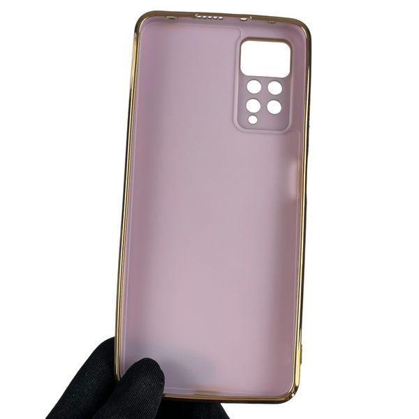 Чохол для Xiaomi Redmi Note 11 Pro 4G із золотою окантовкою із захистом камери на сяомі редмі нот 11 про 0007894 фото
