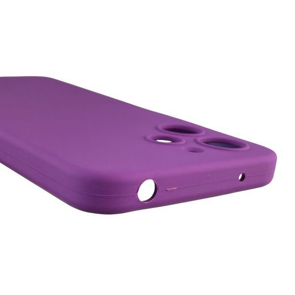 Чехол для Xiaomi Redmi 12 4G силиконовый с микрофиброй нескользящий на сяоми редми 12 4г фиолетовый 0032577 фото