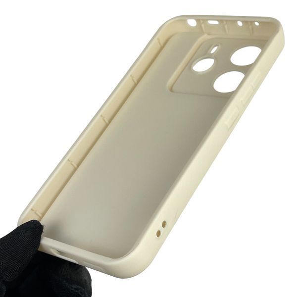 Чехол силиконовый оригинальный Soft Touch с 3D принтом смешного теда мишки для Xiaomi Redmi Note 14 4G EU молочный (Полная защита камеры) 0049057 фото