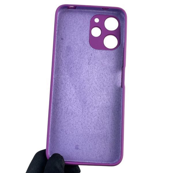 Чехол для Xiaomi Redmi 12 4G силиконовый с микрофиброй нескользящий на сяоми редми 12 4г фиолетовый 0032577 фото