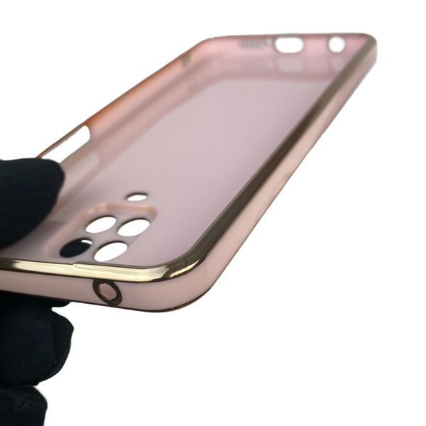 Чохол для Xiaomi Redmi Note 9S із захистом камери із золотою окантовкою на сяомі редмі нот 9с пудровий gs1 0020055 фото