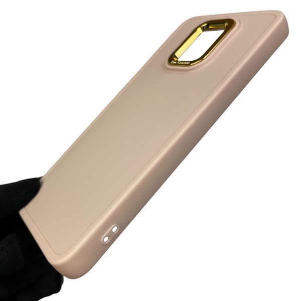 Чохол для Xiaomi Redmi Note 9S протиударний з високими бортами з мікрофіброю на сяомі редмі нот 9с пудровий 0002510 фото