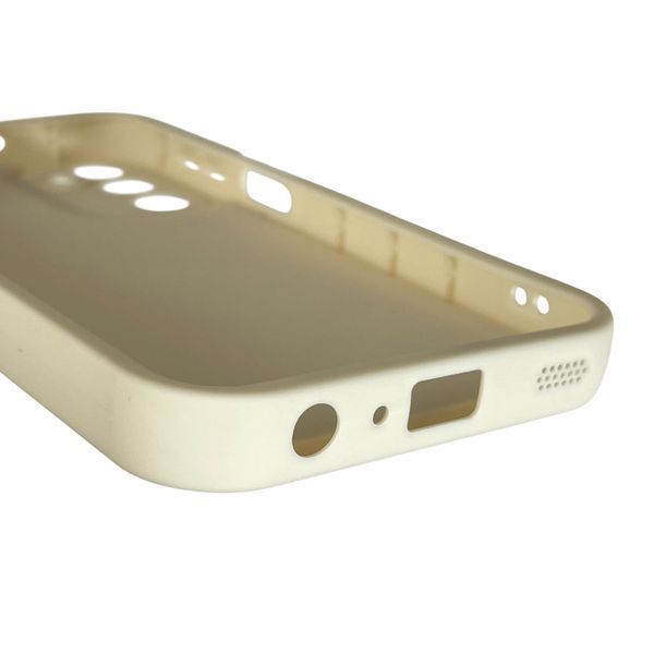 Чехол силиконовый Soft Touch с 3D принтом милый мишка для Samsung Galaxy M34 5G (SM-M346) молочный (Полная защита камеры) 0044820 фото
